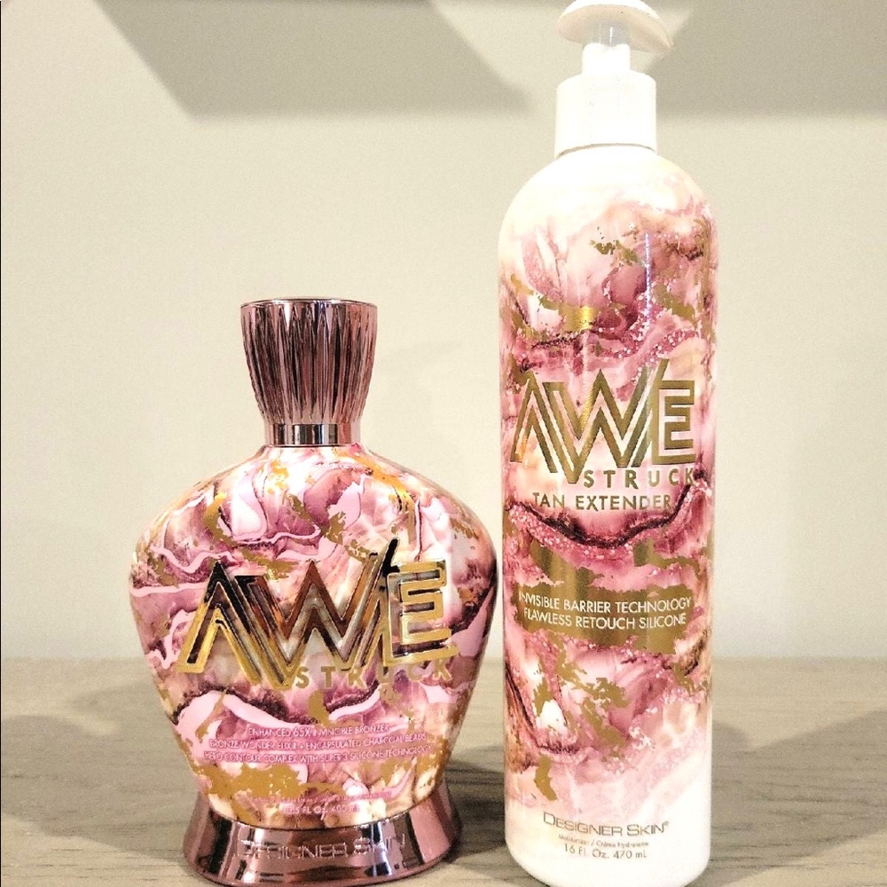 DESIGNER SKIN AWESTRUCK ENHANCED 65X BRONZER TANNING LOTION 13.5 OZ 16 OZ LOTION
